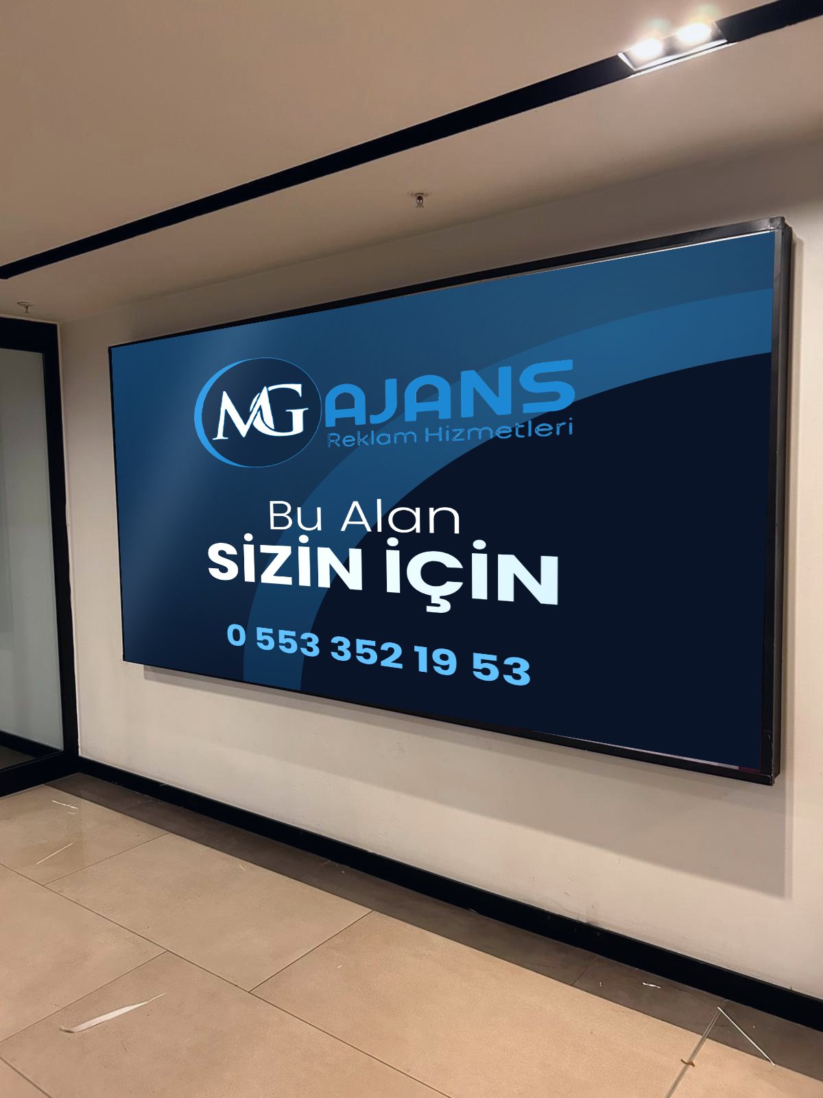Koridor Işıklı Pano